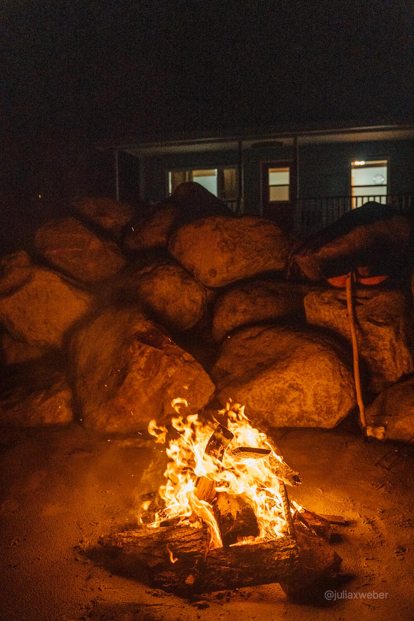 Bonfire at Seaside Cottages at Ginger Hill Shelburne