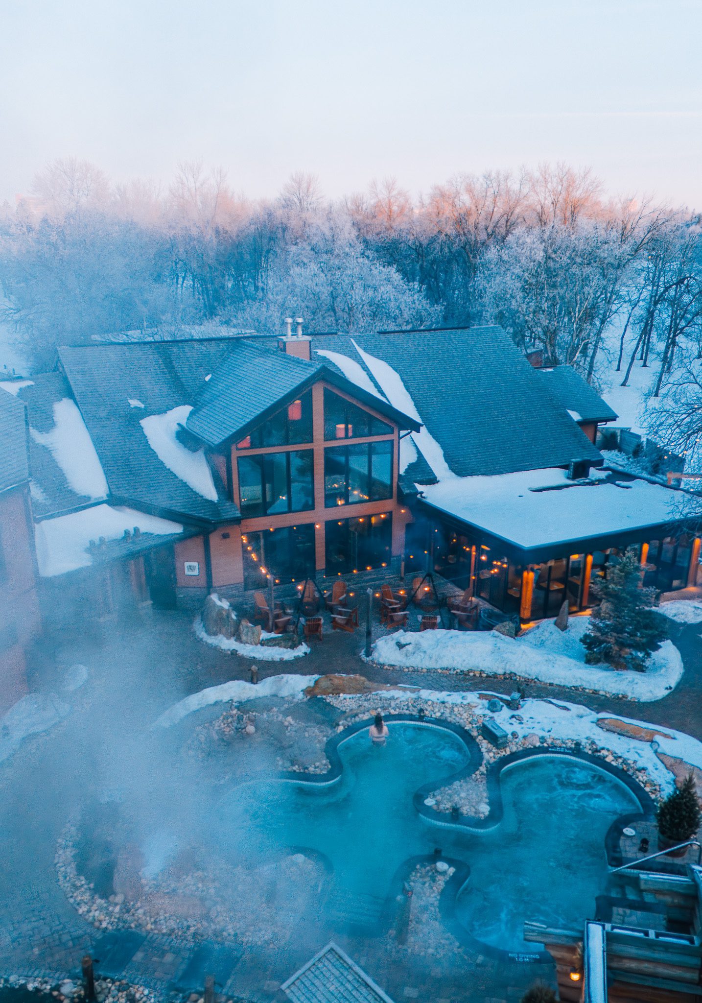 Thermea Spa Village Winter in Winnipeg