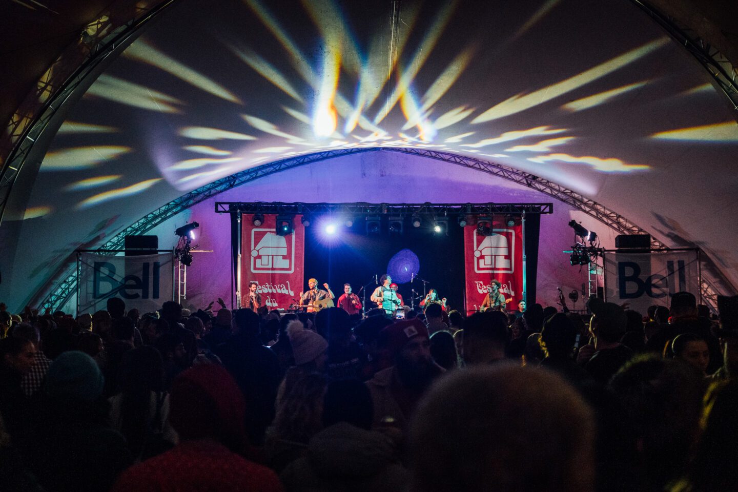 Tent Festival du Voyageur Winnipeg in Winter